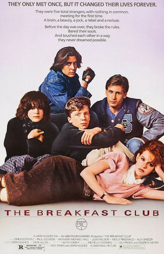 1985 The Breakfast Club Movie Poster Print Andrew Claire John Brian Allison