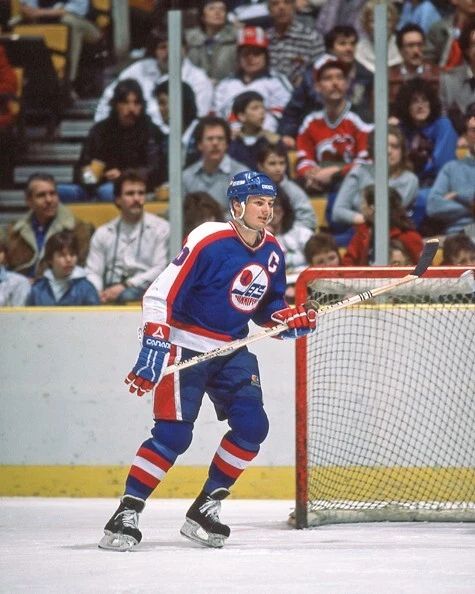 1985 Winnipeg Jets Dale Hawerchuk Glossy Magnet Hockey Print Hof 2001