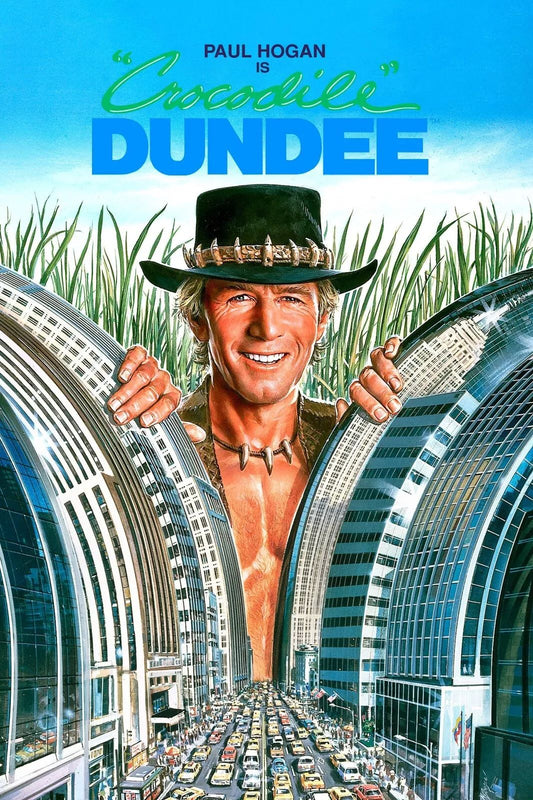 1986 Crocodile Dundee Movie Keychain Paul Hogan Linda Kozlowski