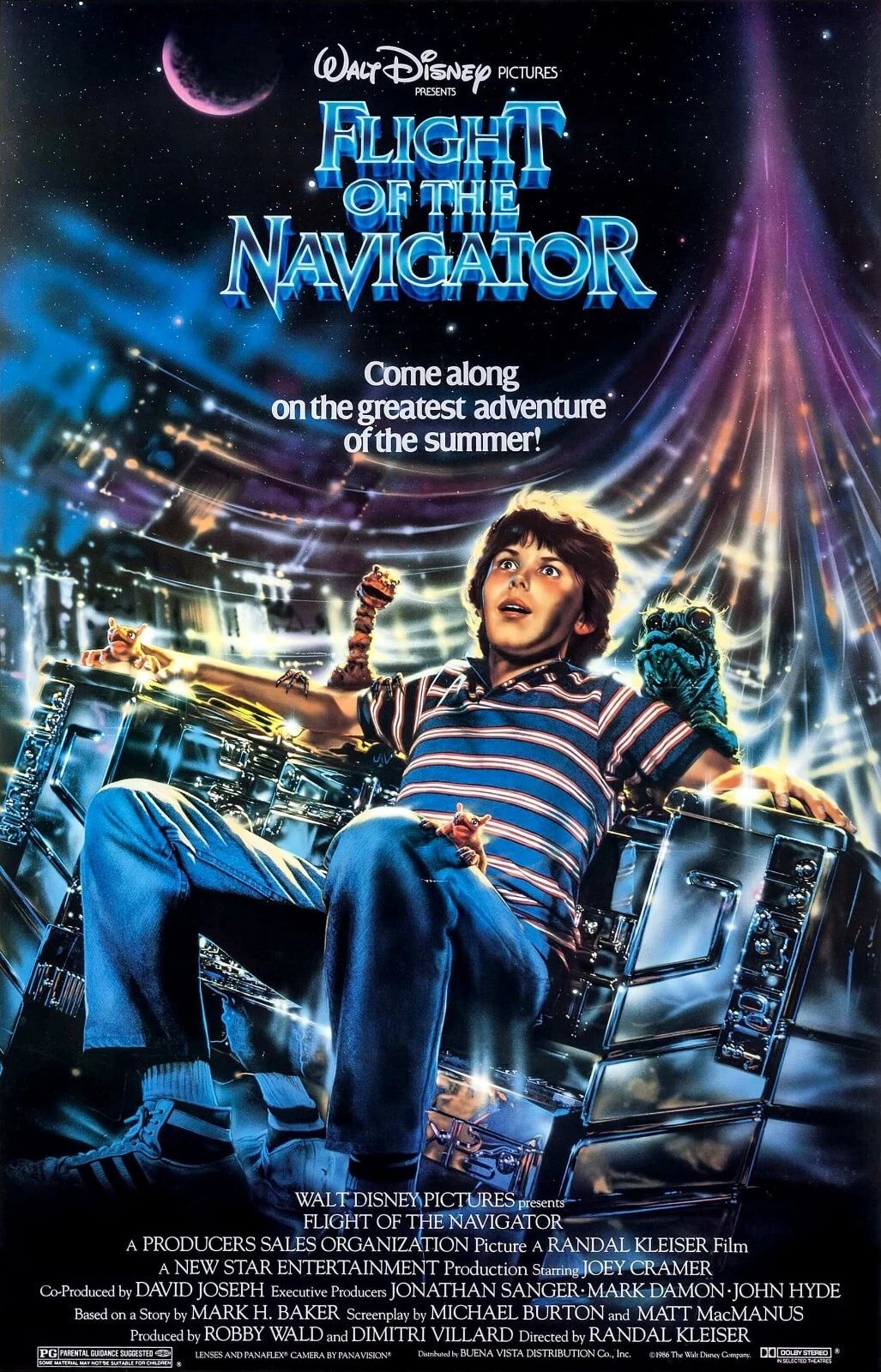 1986 Flight Of The Navigator Movie Keychain David Max Paul Ruebens