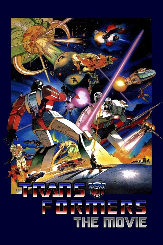 1986 Hasbro Transformers The Movie Poster Print Animated Optimus Prime