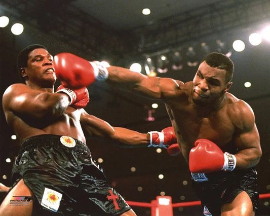 1986 Heavyweight Boxers Mike Tyson Vs Trevor Berbick Glossy Keychain Print