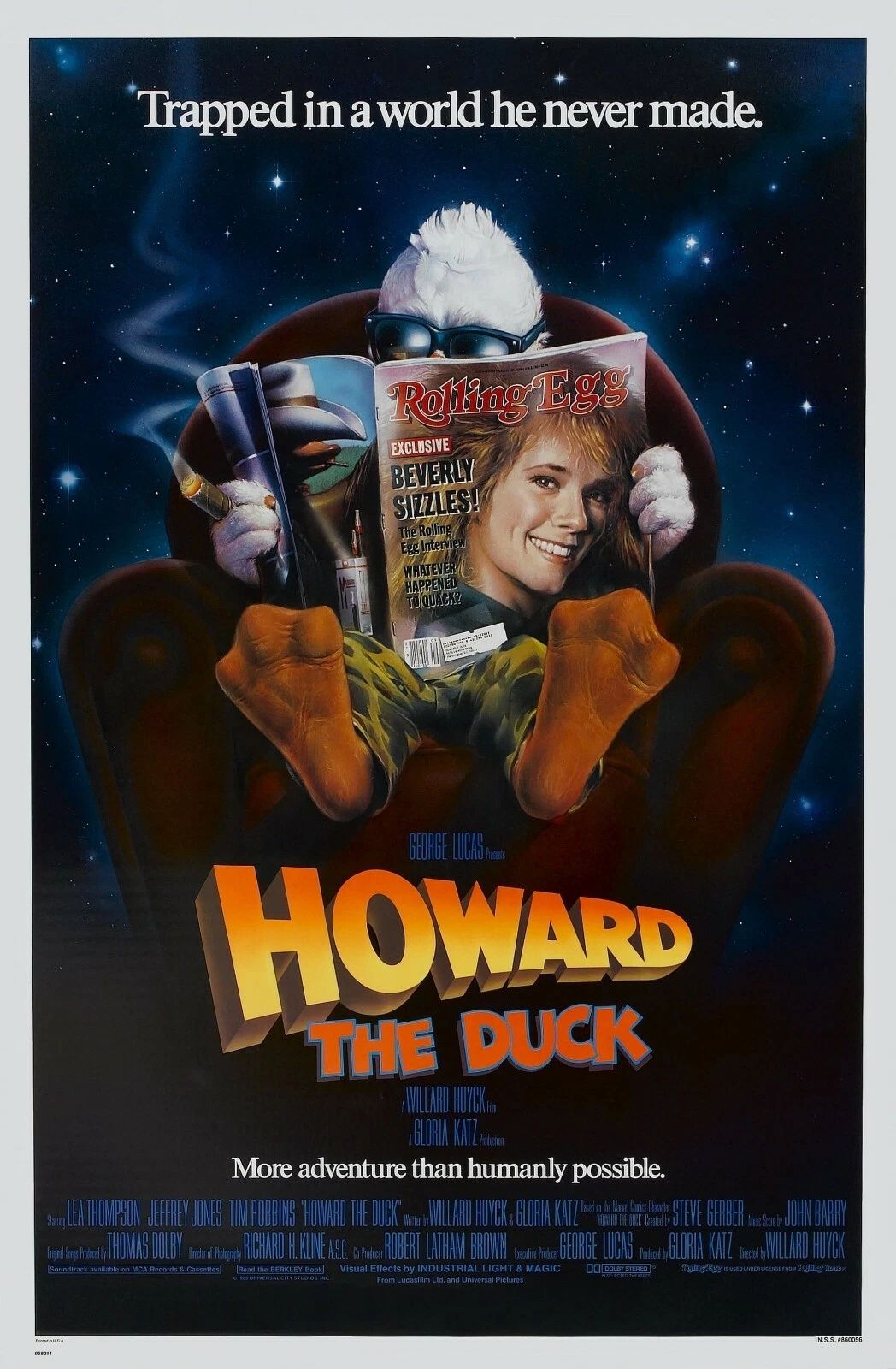 1986 Howard The Duck Movie Keychain Marvel Leah Thompson Beverly