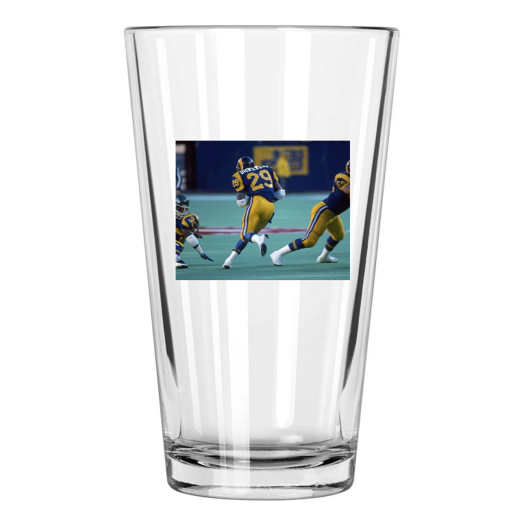1986 La Los Angeles Rams Eric Dickerson Photo Football Pint Beer Drinking Glass