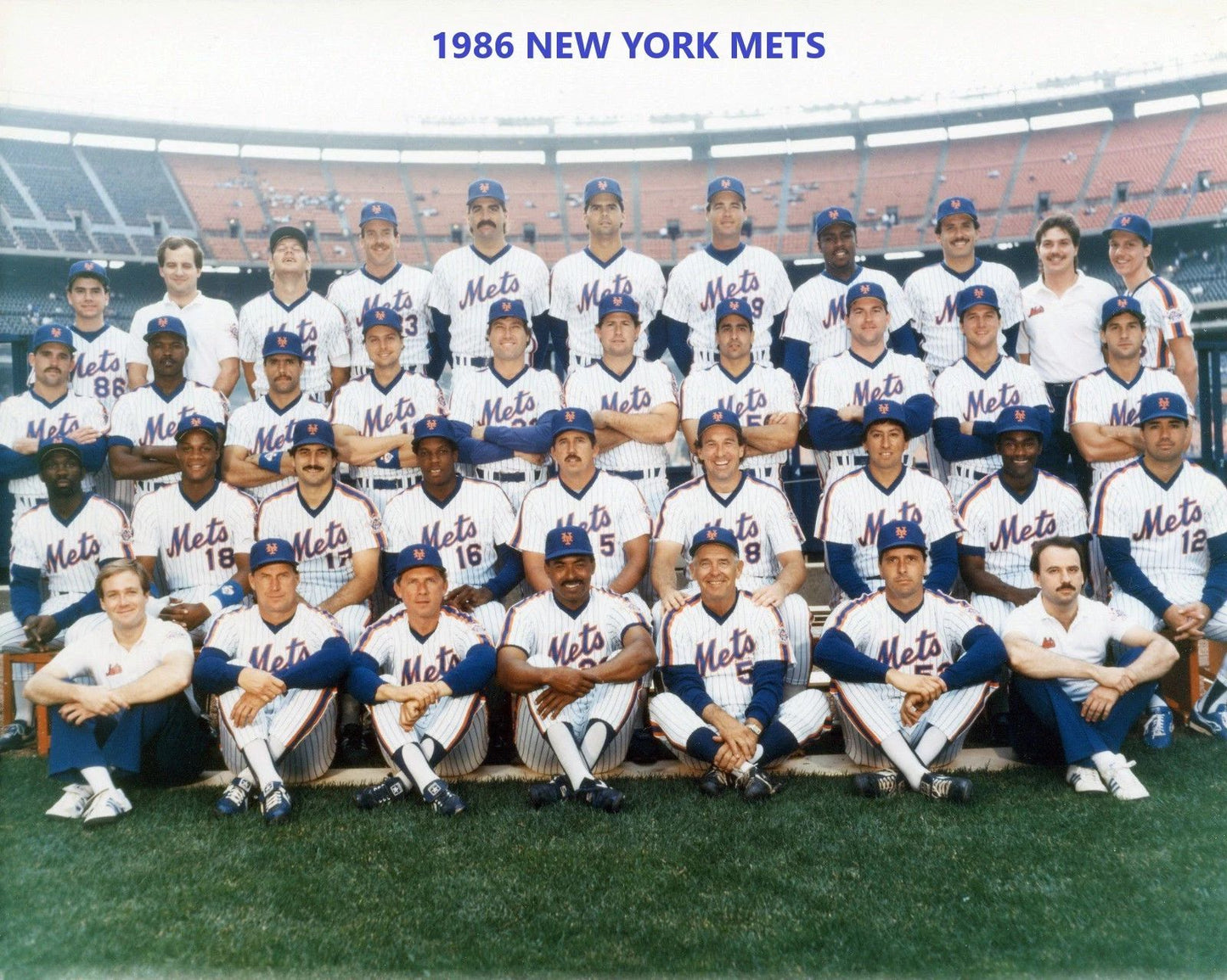 1986 New York Mets Team Keychain Baseball Picture Ny World Champs Color Mlb