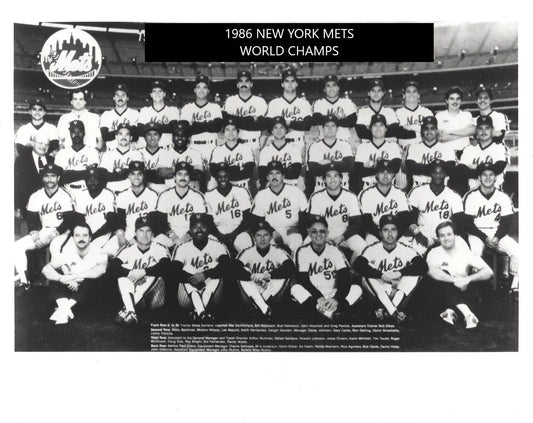 1986 New York Mets Team Magnet Baseball Picture Ny World Champs Mlb