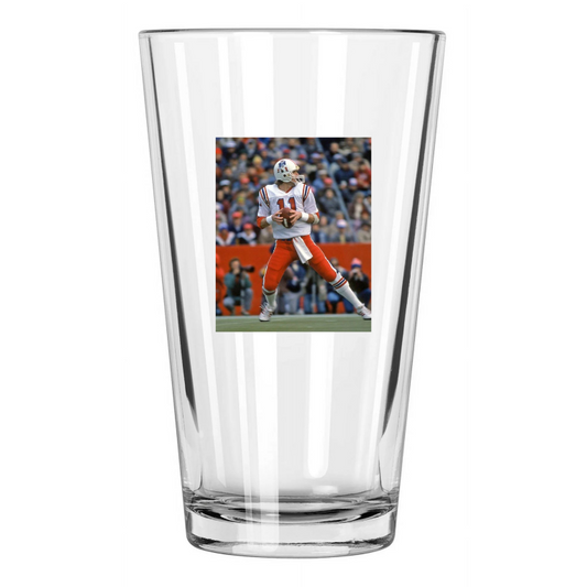 1986 New England Patriots Tony Eason Photo Nfl Football Pint Beer Drinking Glass