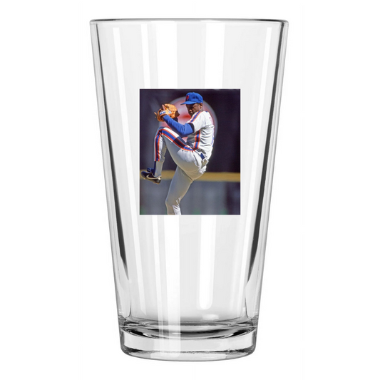 1986 New York Mets Dwight Doc Gooden Photo Baseball Pint Beer Drinking Glass