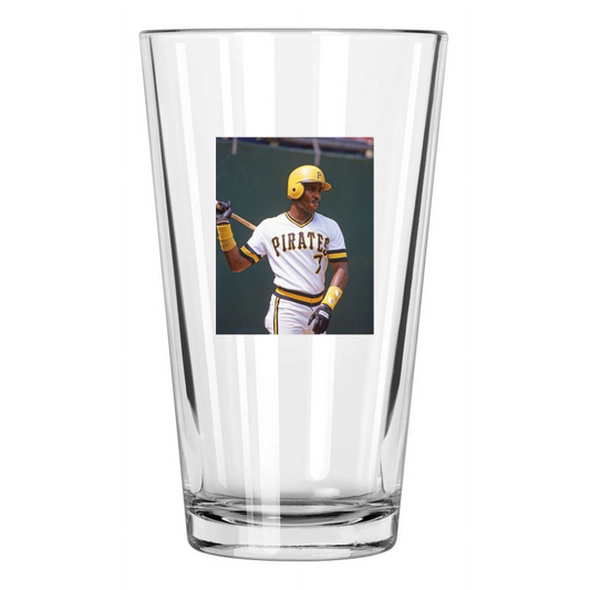 1986 Pittsburgh Pirates Barry Bonds Photo Baseball Pint Beer Drinking Glass