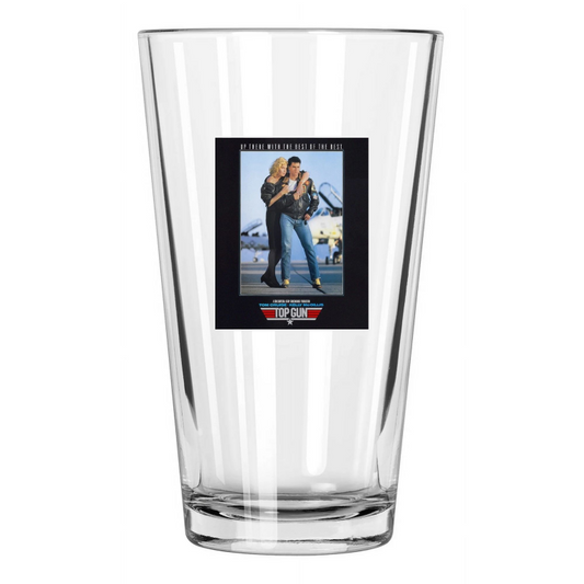 1986 Top Gun Photo Tom Cruise And Kelly Mcgillis Movie Pint Beer Drinking Glass