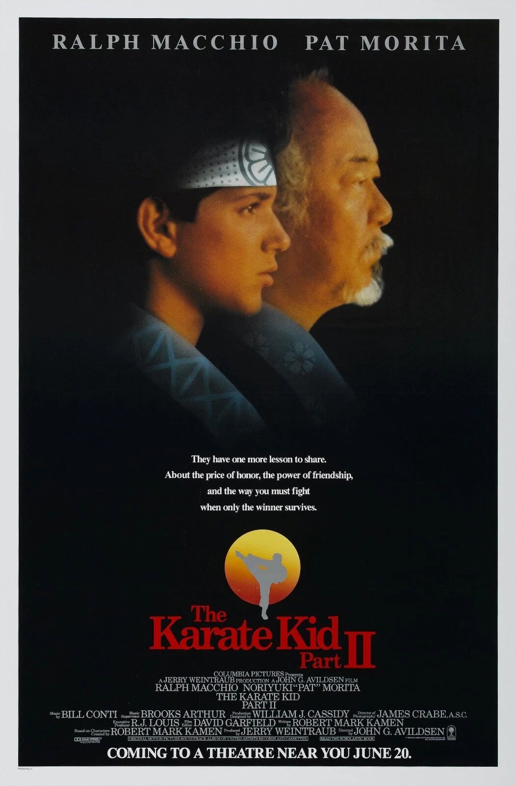 1986 The Karate Kid Part Ii Movie Poster Daniel Larusso Miyagi Cobra Kai