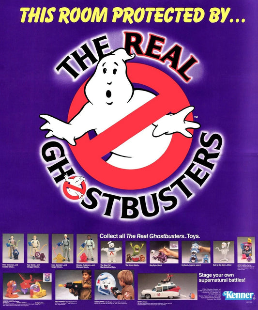 1986 The Real Ghostbusters Cartoon Toys Poster Print Venkman Spengler Stantz