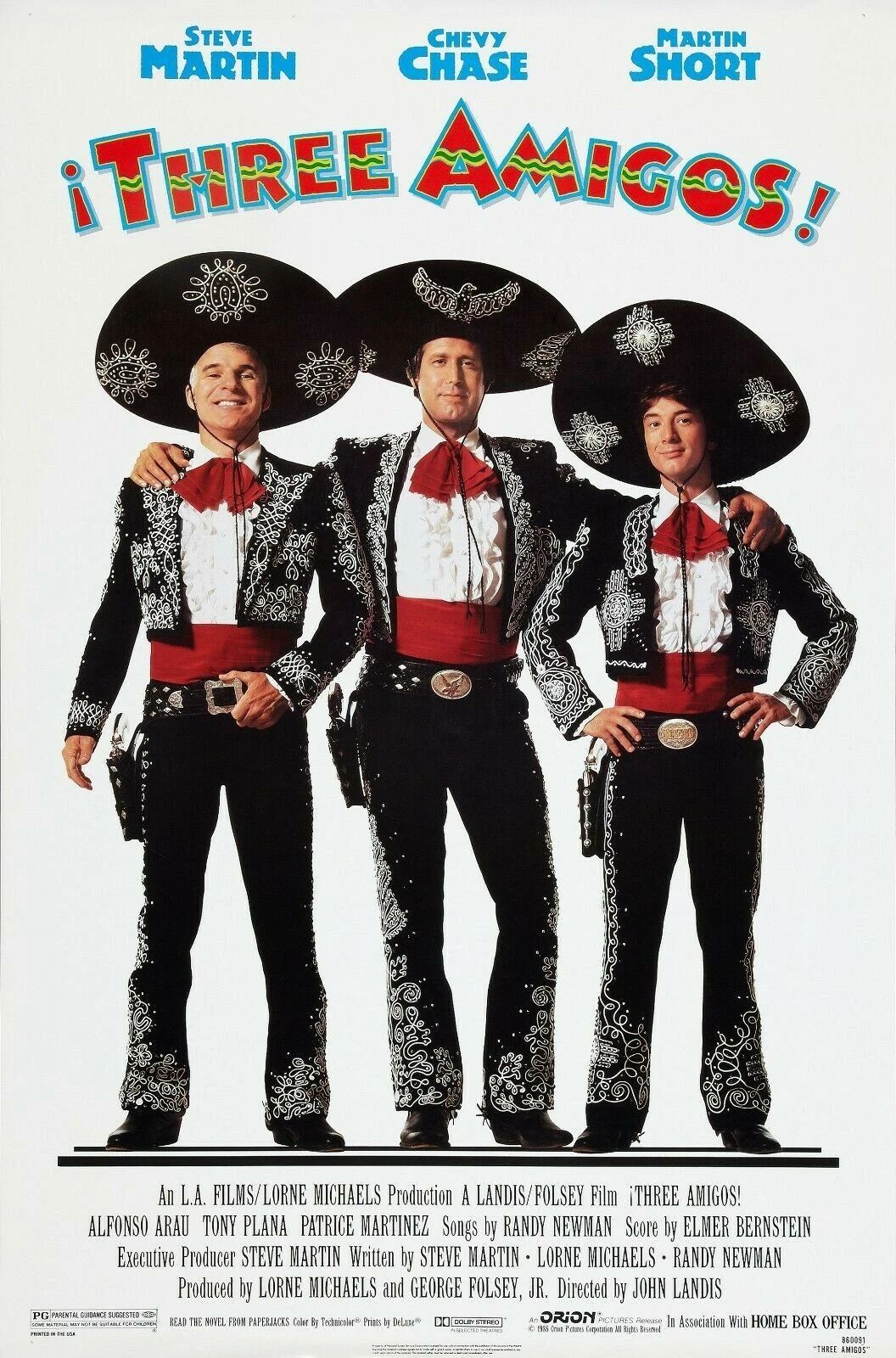 1986 The Three Amigos Movie Magnet Steve Martin Chevy Chase Martin Short