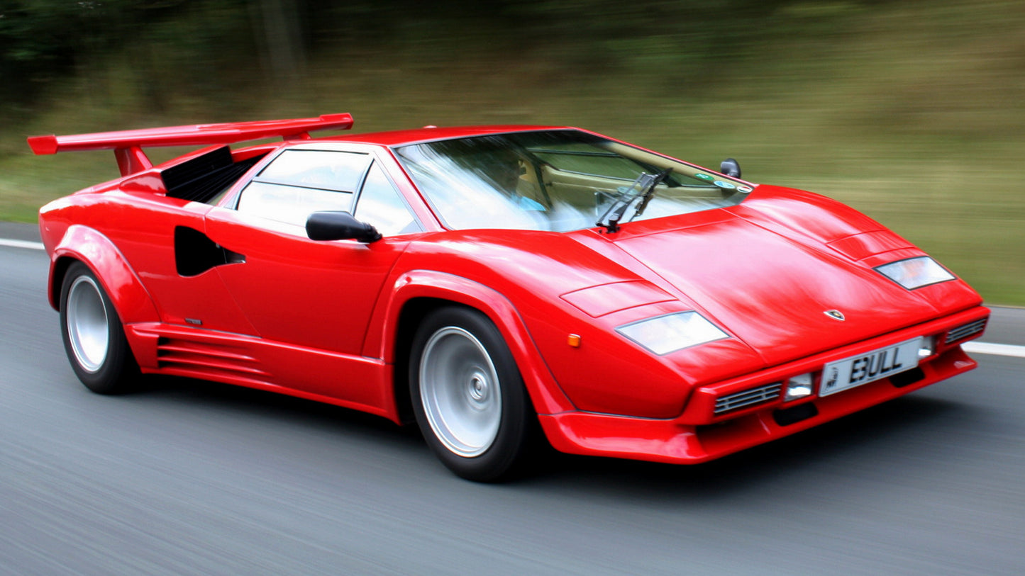 Lamborghini Countach Quattrovalvole Uk Hd Art Print Poster