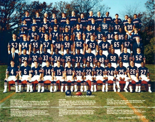1987 Chicago Bears Team Magnet Football Nfl Picture