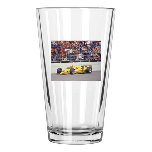 1987 Cummins Holset Danny Sullivan Indianapolis 500 Pint Beer Drinking Glass