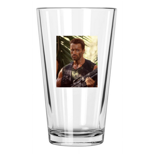 1987 Film Predator Starring Arnold Schwarzenegger Photo Pint Beer Drinking Glass