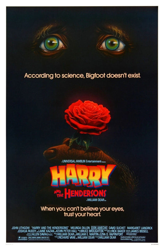 1987 Harry And The Hendersons Movie Magnet John Lithgow Melinda Dillon