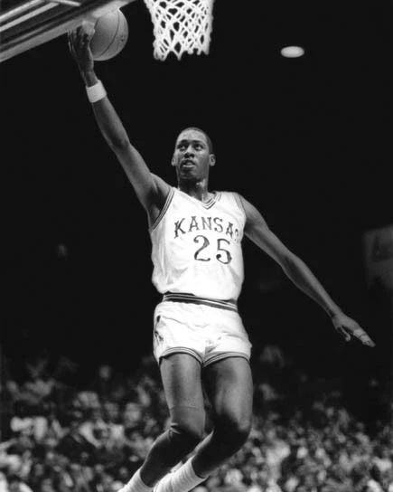 1987 Kansas Jayhawks Danny Manning Glossy Magnet College Basketball Print 1