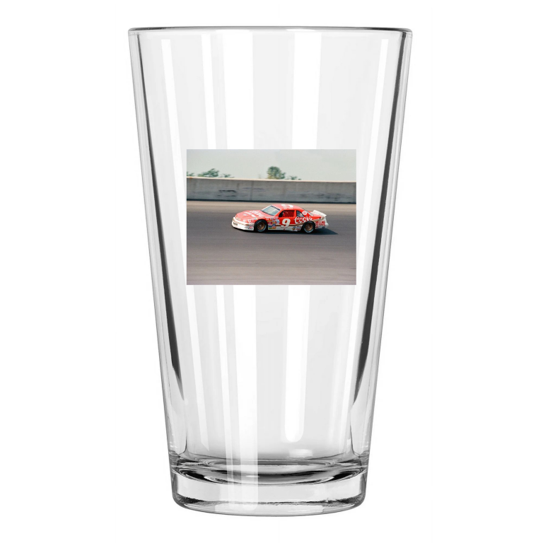 1987 Michigan Nascar Racing Bill Elliott Winston Cup Pint Beer Drinking Glass