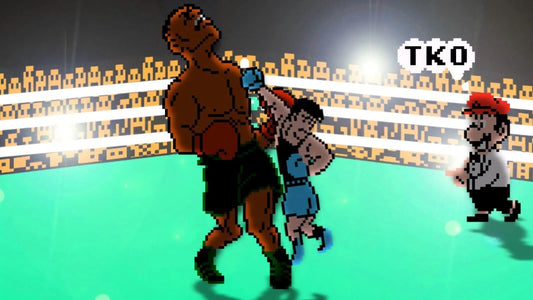1987 Mike Tyson'S Punch Out Poster 17X11 Little Mac Soda Pop Glass Joe Nes