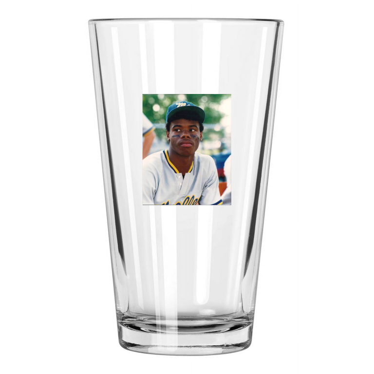 1987 Moeller High School Ken Griffey Jr Photo Pint Beer Drinking Glass
