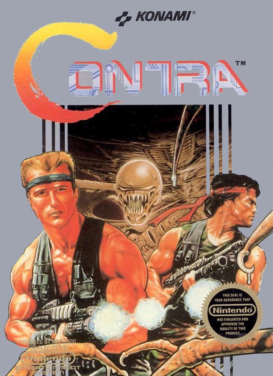 1987 Nintendo Nes Contra Box Art Poster