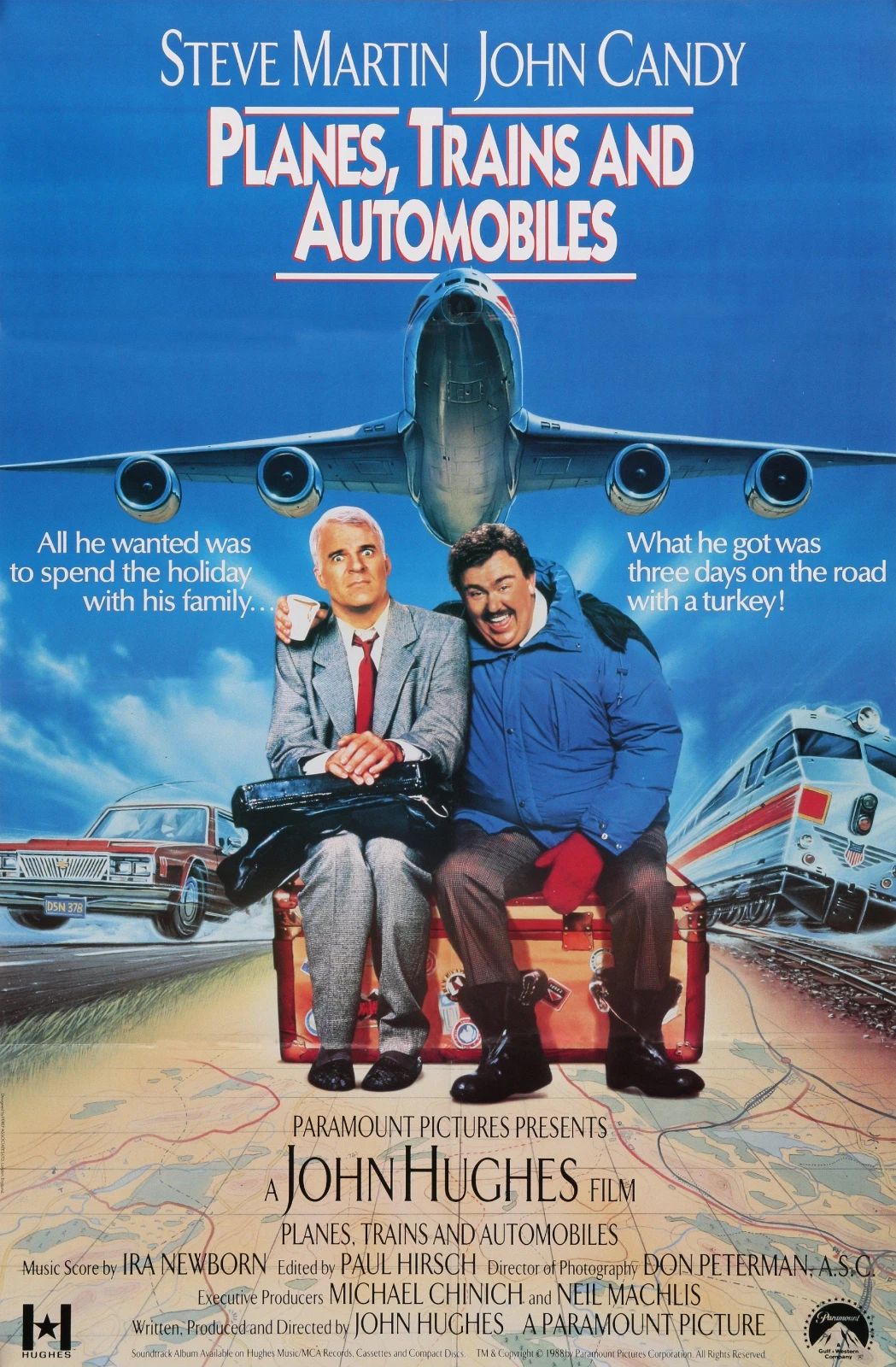 1987 Planes Trains And Automobiles Movie Keychain Steve Martin John Candy