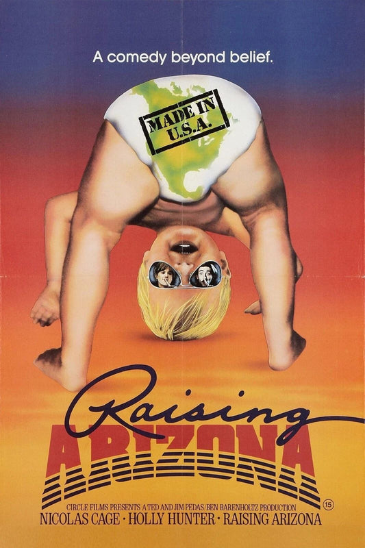 1987 Raising Arizona Movie Poster Nicolas Cage Hi Junior Holly Hunter