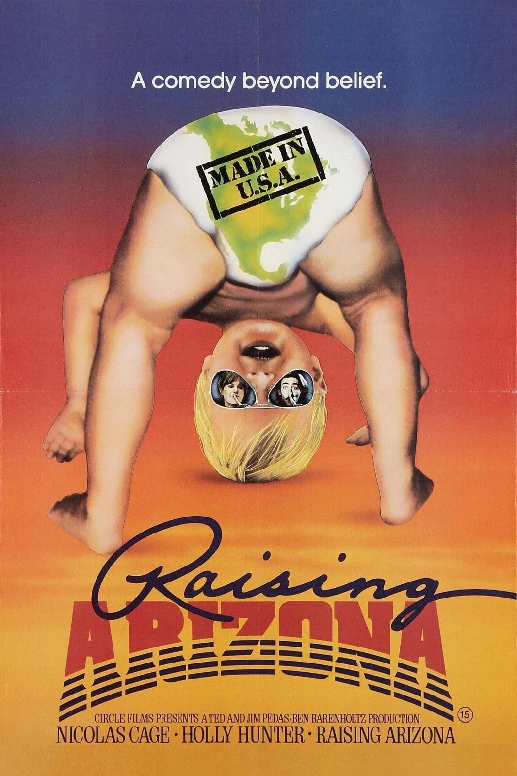 1987 Raising Arizona Movie Keychain Nicolas Cage Hi Junior Holly Hunter