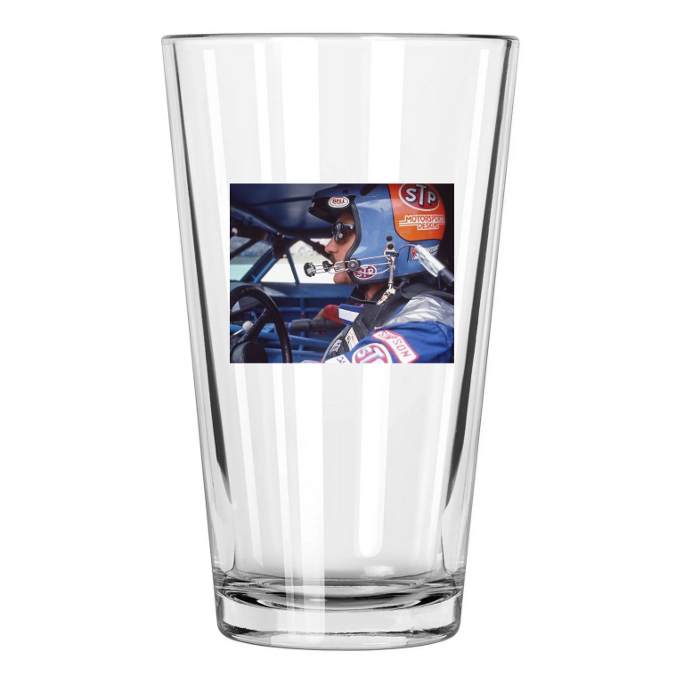 1987 Stp Dodge Richard Petty Photo Dover Speedway Pint Beer Drinking Glass