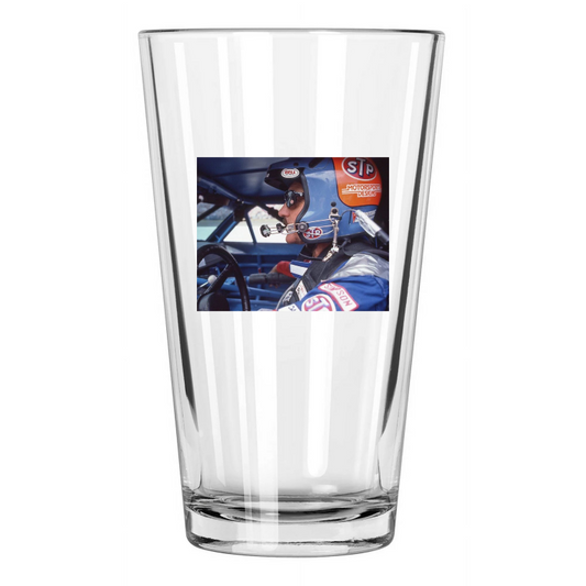 1987 Stp Dodge Richard Petty Photo Dover Speedway Pint Beer Drinking Glass