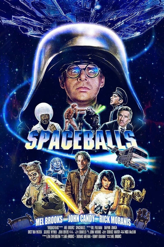 1987 Spaceballs Movie Poster Print Dark Helmet Lone Starr Vespa Barf Yogurt