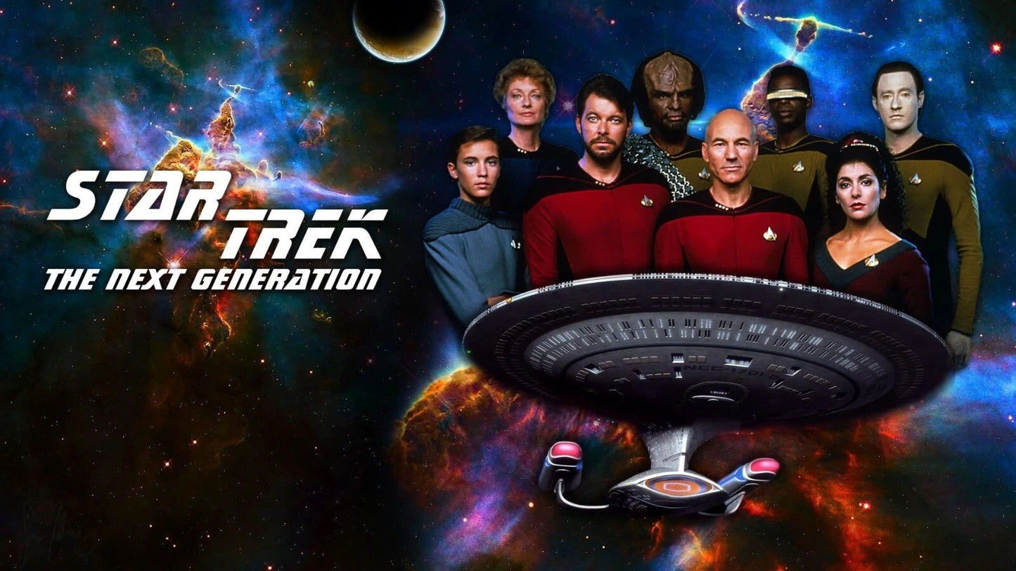 1987 Star Trek The Next Generation Movie Magnet Picard Riker Data Worf