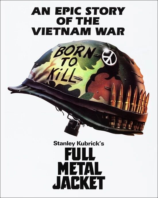 1987 War Film Full Metal Jacket Glossy Magnet Promotional Movie Print