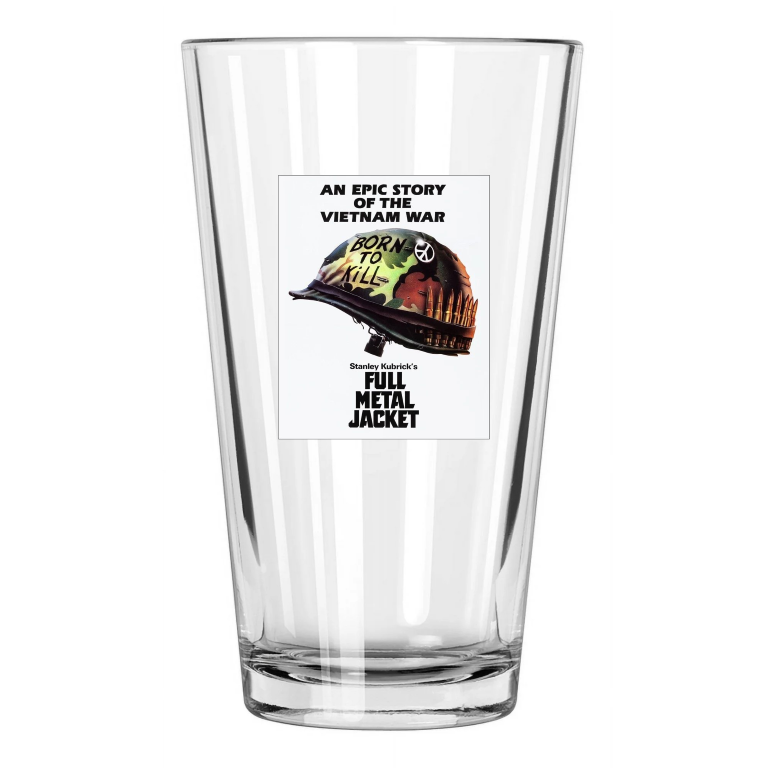 1987 War Film Full Metal Jacket Photo Promotional Movie Pint Beer Drinking Glass