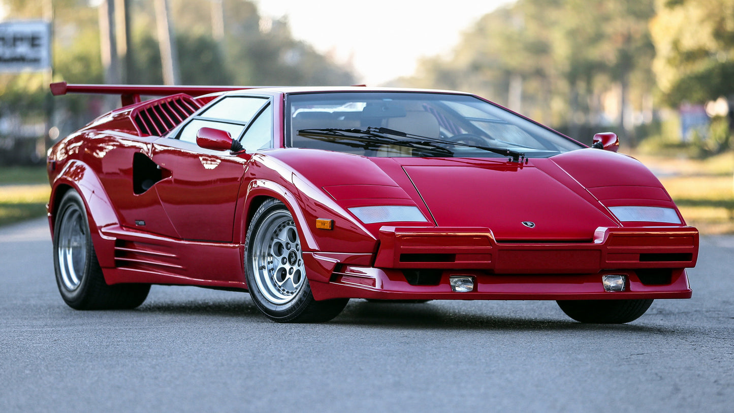 Lamborghini Countach 25Th Anniversary Us Hd Art Print Poster
