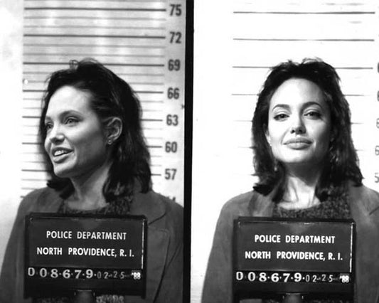 1988 Angelina Jolie Mugshot Glossy Photo Movie Actress Print Poster
