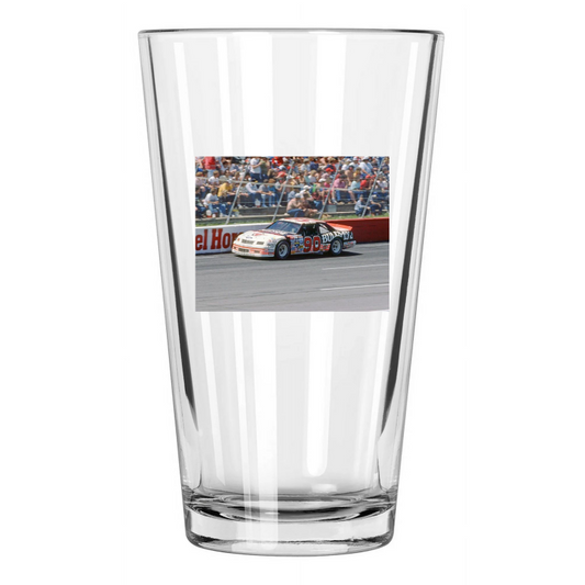 1988 Bulls Eye Ford Benny Parsons North Wilkesboro Pint Beer Drinking Glass