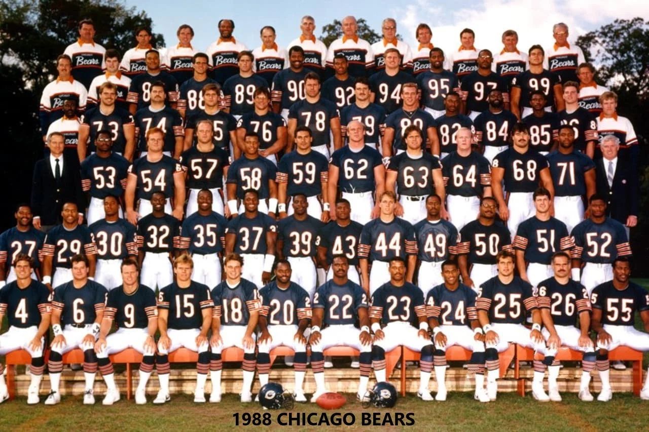 1988 Chicago Bears Team Magnet Football Picture Nfl