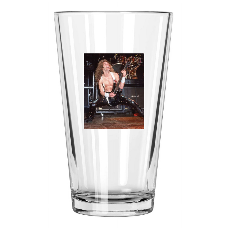 1988 Hard Rock Guitarist Singer Ted Nugent Damn Yankees Pint Beer Drinking Glass