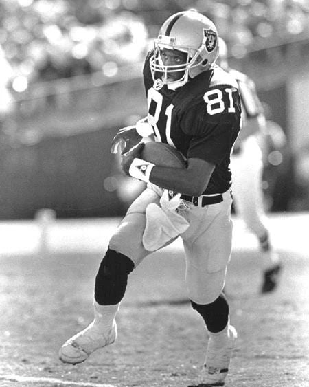 1988 Los Angeles Raiders Tim Brown Glossy Keychain Nfl Football Keychain