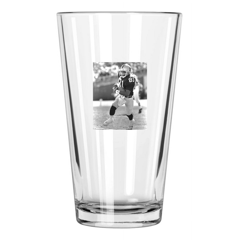 1988 Los Angeles Raiders Tim Brown Photo Nfl Football Pint Beer Drinking Glass