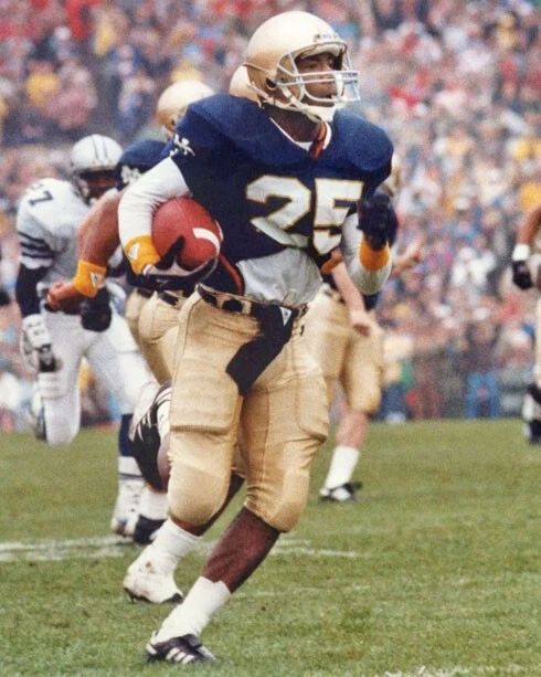 1988 Notre Dame Raghib Rocket Ismail Glossy Keychain College Keychain