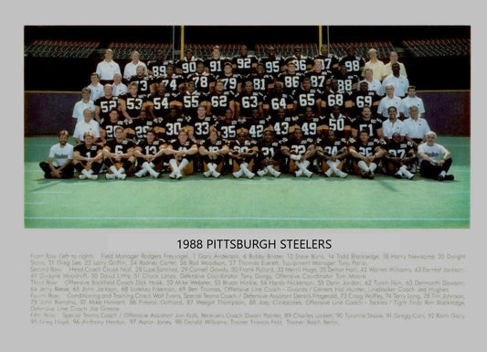 1988 Pittsburgh Steelers Team Magnet Nfl Football Picture