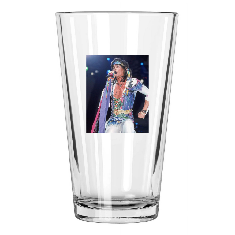 1988 Rock Band Aerosmith Photo Steven Tyler Music Pint Beer Drinking Glass