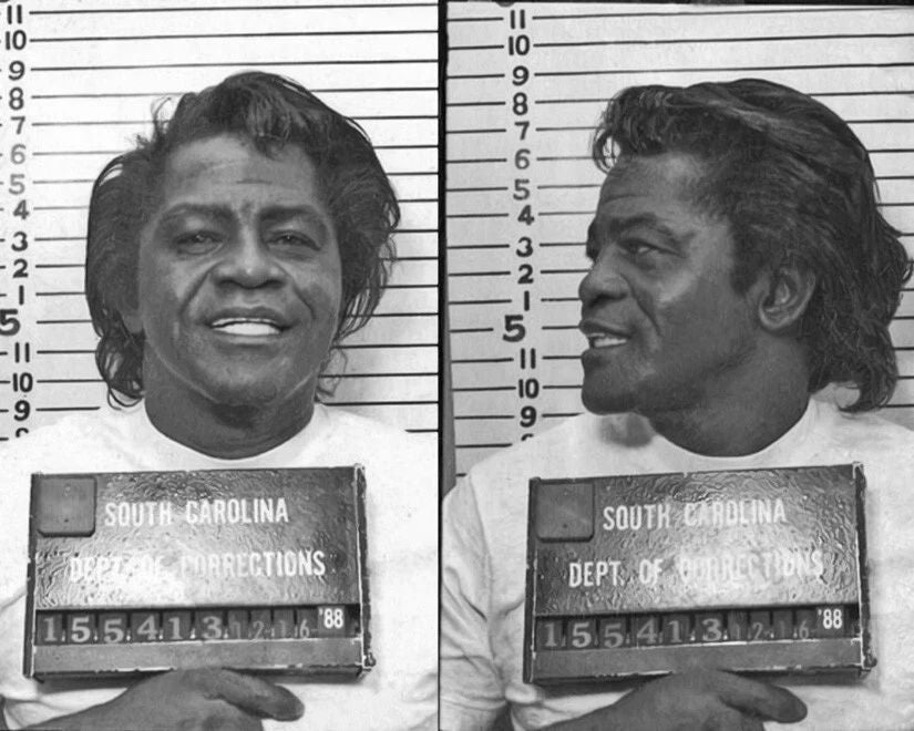 1988 Singer James Brown Glossy Mugshot Magnet Print South Carolina Magnet