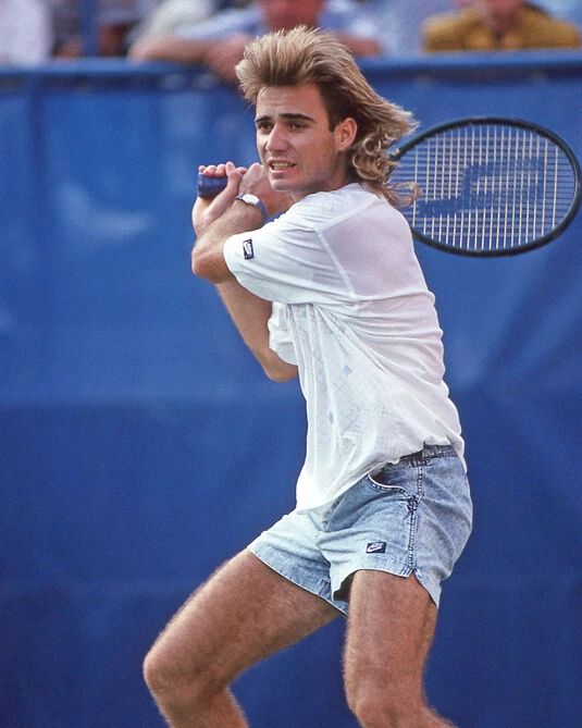 1988 Tennis Pro Andre Agassi Glossy Photo Print Poster