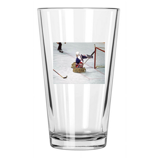 1988 Usa Hockey Vs Finland Photo Mike Richter Calgary Pint Beer Drinking Glass