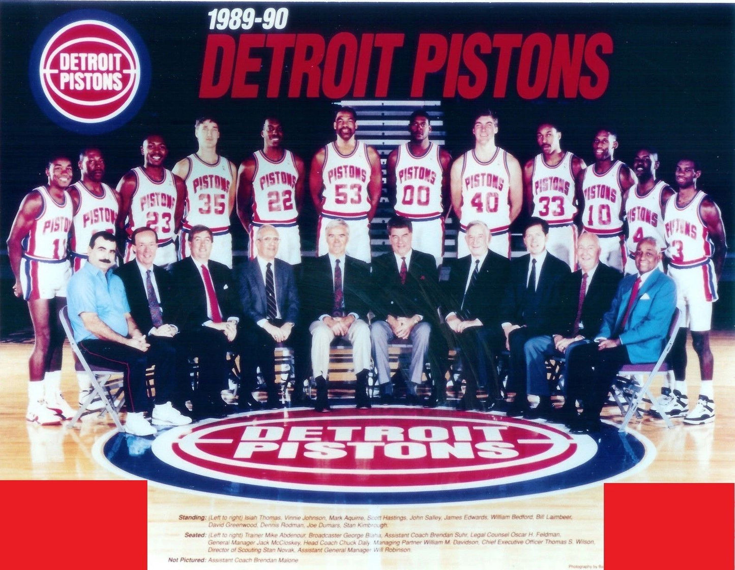 90 Detroit Pistons Team Magnet Basketball Picture Nba